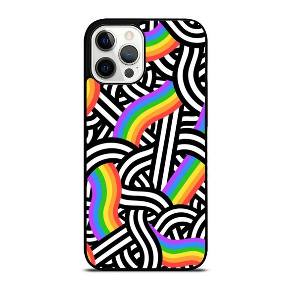 Cute Rainbow Doodle Pattern - LGBT Pride Flag iPhone Case - Picture 1 of 1